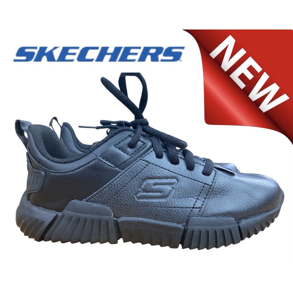 Skechers Kids Turbo-Flex Radex Black Sneakers 98236L NWT